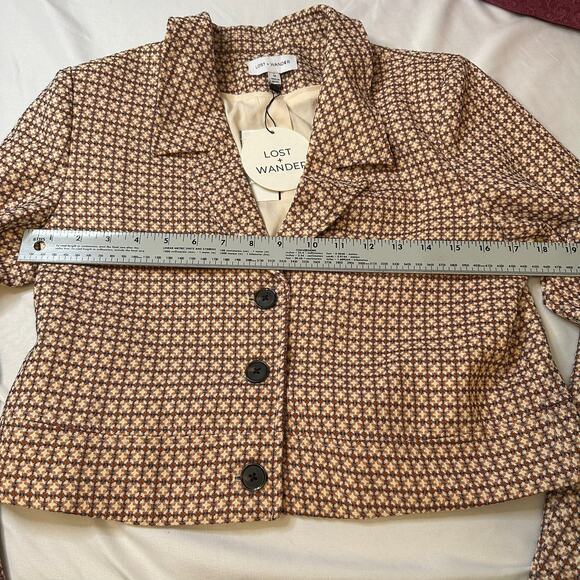 LOST + WANDER Women's Sara Cropped Blazer Size Medium - Picture 8 of 10